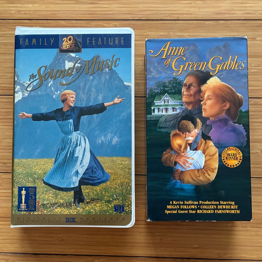 The Sound of Music and Anne of Green Gables VHS Tapes